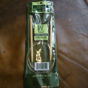 Takumi Bamboo Premium Circular No 10 Knitting Needles 29"